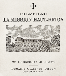 Beiges Etikett mit detaillierter Château-Zeichnung und elegantem Schriftzug.