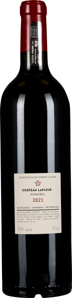 Dunkle Weinflasche mit rotem Verschluss und schlichter, eleganter Etikettierung.