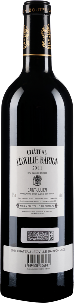 Schwarze Weinflasche mit elegantem Etikett und goldener Schrift auf schwarzem Hals.