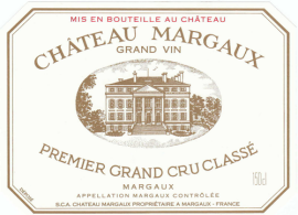 Weinlabel mit einem historischen Anwesen in Sepia-Tönen und klassischen Schriftzügen.