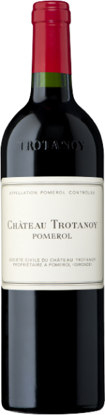 Dunkle Weinflasche mit rotem Verschluss und elegantem cremefarbenem Etikett.