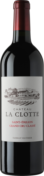 Dunkle Weinflasche mit rotem Verschluss und elegantem Etikett mit Schloss-Illustration.