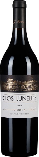 Elegante Weinflasche in Schwarz mit goldener Grafik und modernem Etikettendesign.