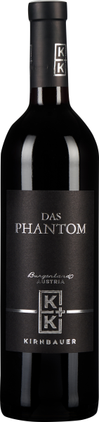 Dunkle Weinflasche mit elegantem Etikett in Schwarz und Silber.