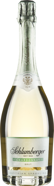 Klare Flasche mit silbernem Verschluss und heller, sprudelnder Flüssigkeit.