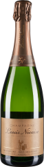 Champagnerflasche mit kupferfarbenem Etikett und glänzendem Verschluss.