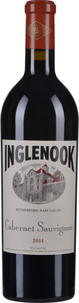 Dunkle Weinflasche mit rotem Siegel und traditionellem Etikett.