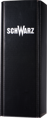 Schwarzer Geschenkkarton mit schlichtem, elegantem Design.
