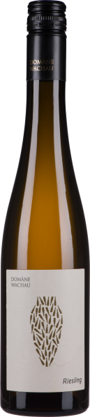 Braune Weinflasche mit modernem, minimalistischem Etikett und schwarzem Schraubverschluss.