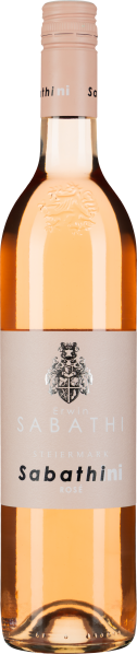 Roséweinflasche mit zartem Lachston, elegantem Etikett und rosa Schraubverschluss.