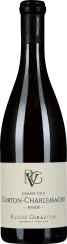 Eine elegante Weinflasche mit dunklem Glas und einer cremefarbenen Etikette, die minimalistisch gestaltet und in Schwarz bedruckt ist. Oben befindet sich ein glatter, schwarzer Verschluss.