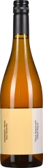 Die Flasche zeigt ein modernes Design mit einem schwarzen Schraubverschluss. Der Körper der Flasche ist bernsteinfarben, und das Etikett ist zweifarbig in Beige und Weiß gehalten. Entworfen für No & Low Alcohol-Getränke, spiegelt das Design Eleganz und Sc