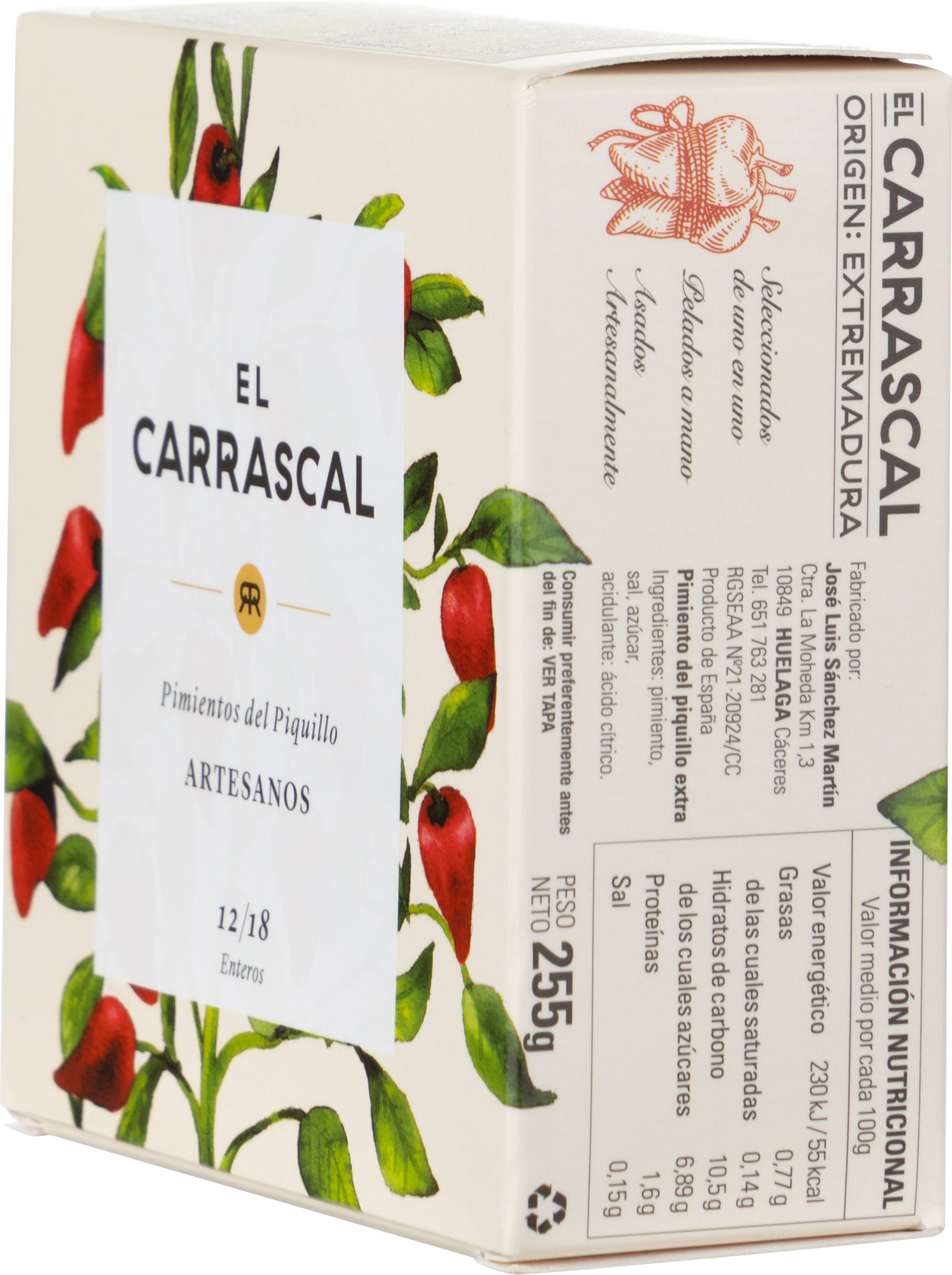 El Carrascal Geröstete rote Spitzpaprika 255g - WEIN & CO