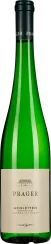 Grüne Weinflasche mit elegantem Etikett und schwarzem Verschluss.