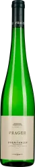 Grüne Weinflasche mit eleganter, minimalistischer Etikettengestaltung.