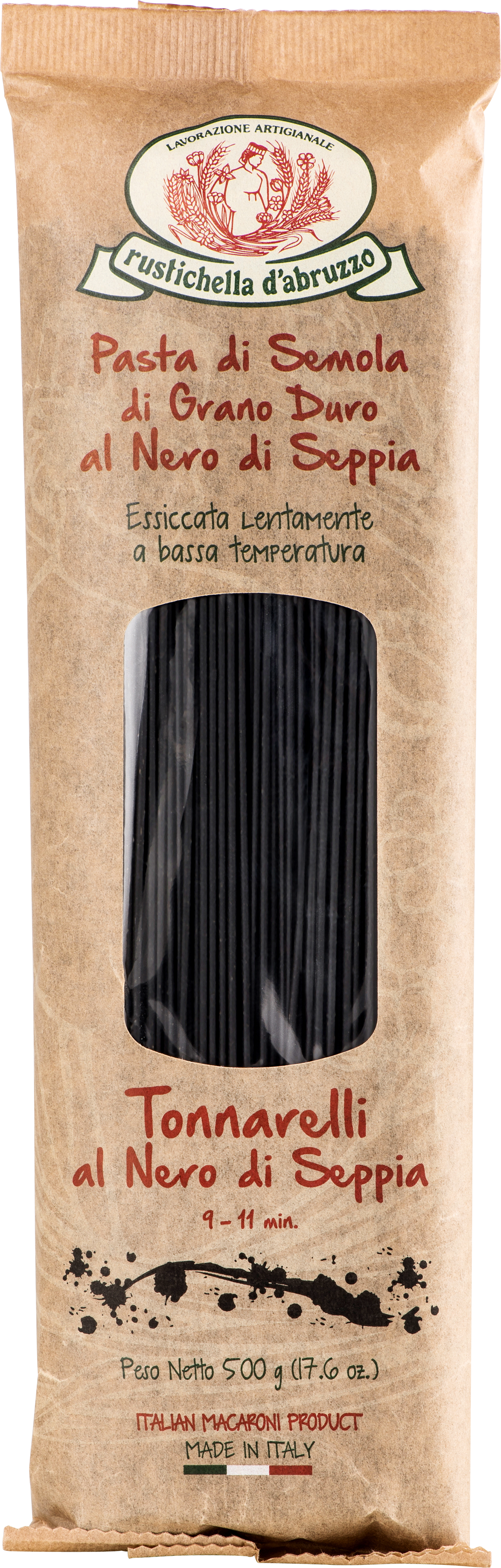 Rustichella Tonnarelli al nero di Sepia 500g WEIN & CO