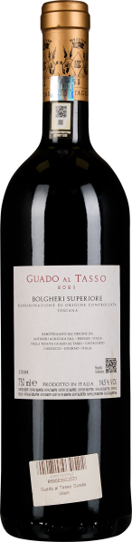 Dunkle Weinflasche mit goldener Kapsel und elegantem Etikett.